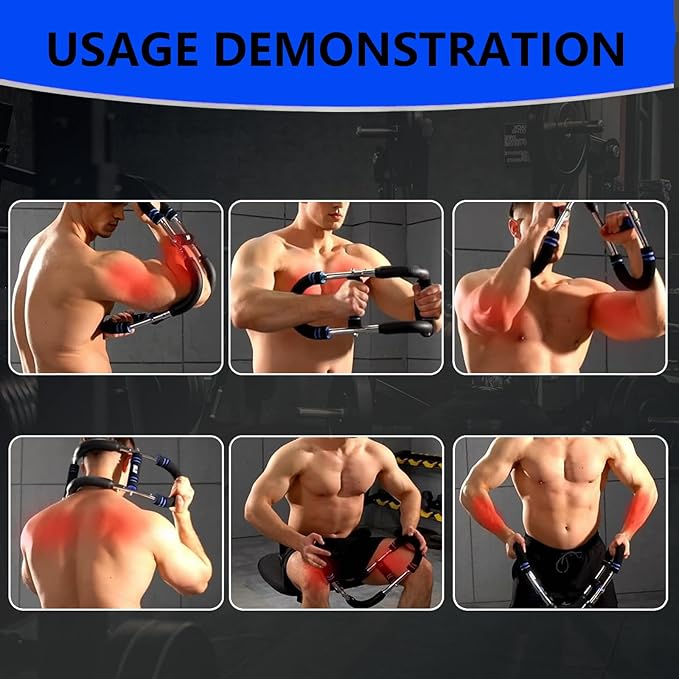 Arm Trainer, Twist arm Trainer Adjustable 30-50 Pound Training Equipment, Forearm Strength Trainer with Chest, Biceps, Triceps, and Shoulder Exercise Equipment. Portable and Detachable Design.