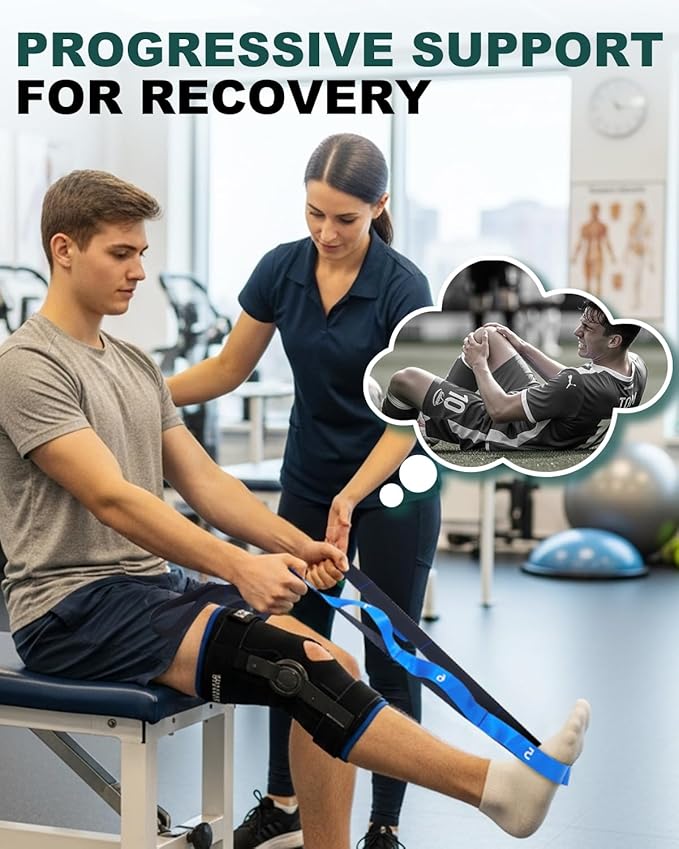 Trideer Stretching Strap for Physical Therapy, Non-Elastic Yoga Straps for Stretching with 10 Loops, Durable Nylon Stretch Bands for Exercise, Pilates, Gymnastics, Leg Stretcher with Guidance and Drawstring Bag