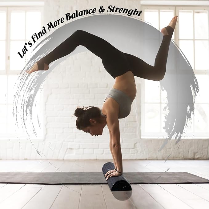 Yes4All High-Density EPP Half Round Back Roller Foam, Exercise Foam Roller for Yoga, Pilates & Stretching - 12, 18, 24, 36 inch