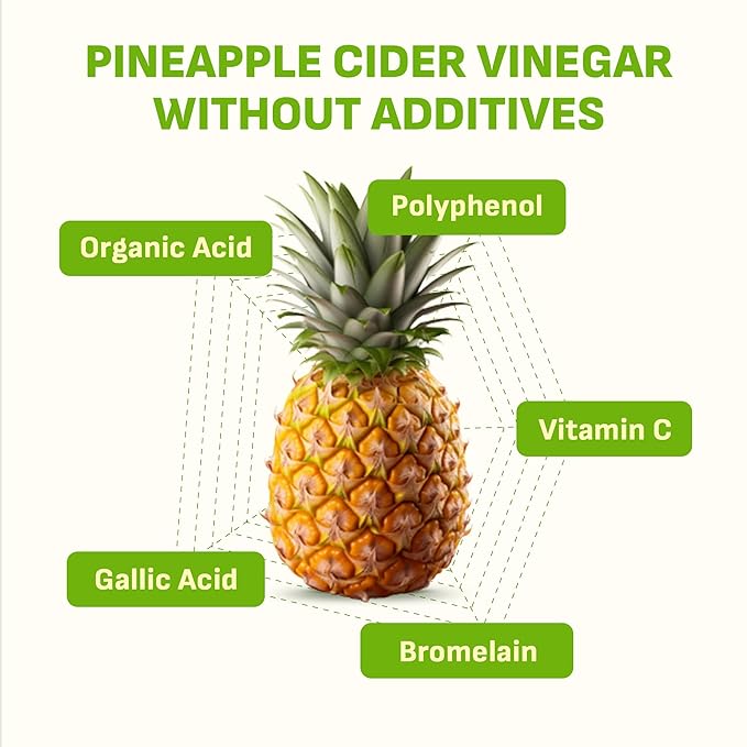 [Liveling] Pineapple Cider Vinegar Drink Stick – Korean-Plum Flavor | Supports Digestion, Daily Cleanse, Sugar-Free, Low-Calorie, Portable On-The-Go Packets (30 sticks)