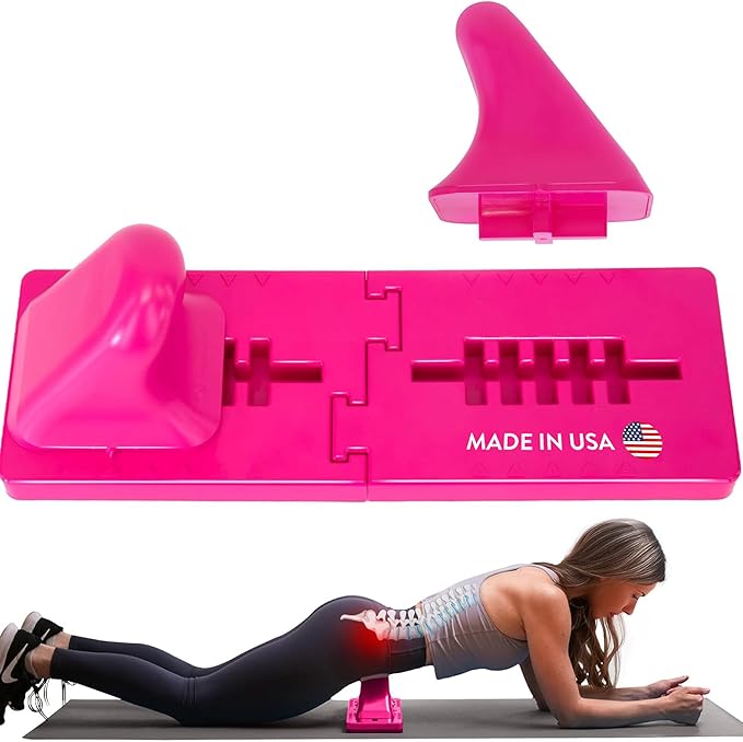 Thrival Wave - Fully Adjustable Psoas, Back and Hip Flexor Muscle Release Tool for Deep Tissue, Trigger Point Massage (Pink) – Made in USA