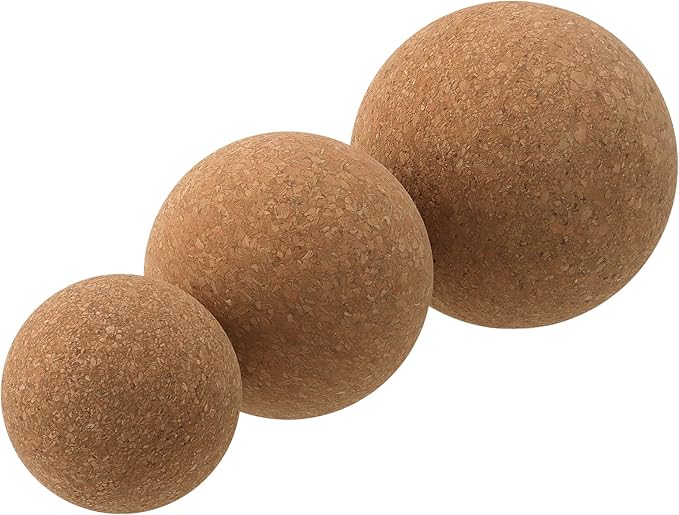5 PCS Cork Massage Ball, Cork Therapy Ball Wooden, Cork Ball for Muscle Massage, Myofascial Release