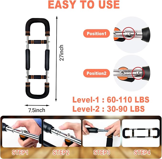 Ultimate Twister Arm Trainer, Adjustable Chest Workout Equipment, Arm Trainer for Men, Chest Trainer for Men, Shoulder Muscle Training, Portable Spring Resistance Home Fitness Equipment
