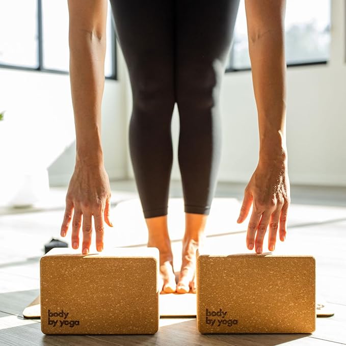 Premium Cork Yoga Blocks - Extra Large Yoga Block 2-Pack or Extra Tall 1-Pack for Inflexible Yogis | Natural, High-Density Cork for Superior Support & Stability | Optional Yoga Strap & Gift Box