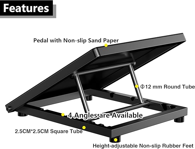 Professional Steel Slant Board Calf Stretcher Adjustable Balance Board with Non-Slip Surface for Ankle and Foot Stretching