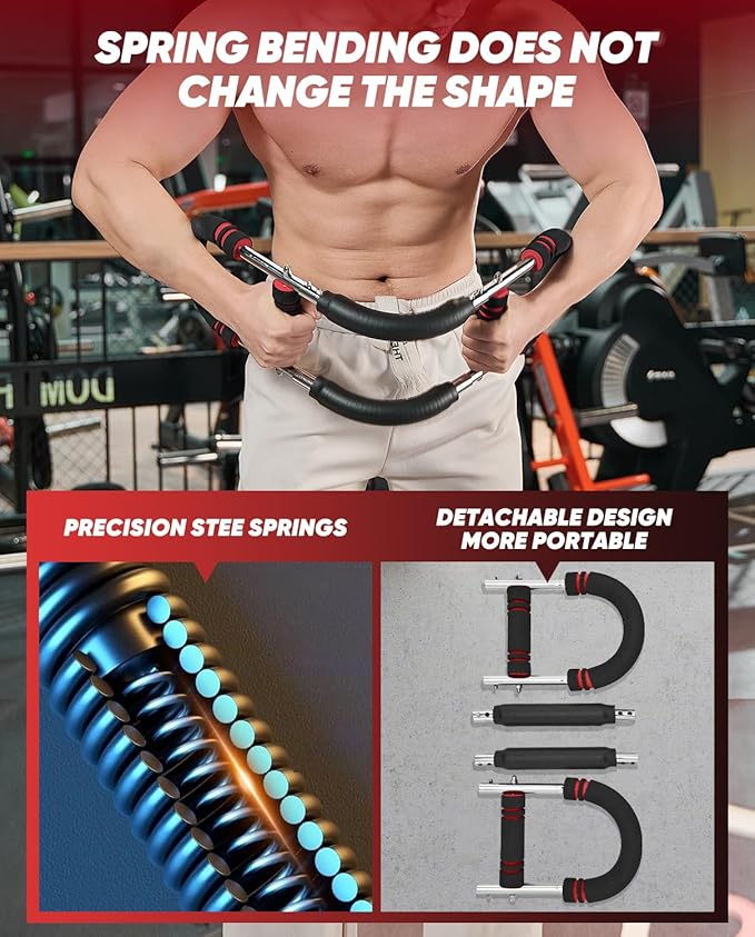 Saker Twister Arm Trainer,PowerTwist Arm Trainer,Home Workout Equipment,Upper Body Strength Training Machine,Detachable Design,Fitness Anywhere