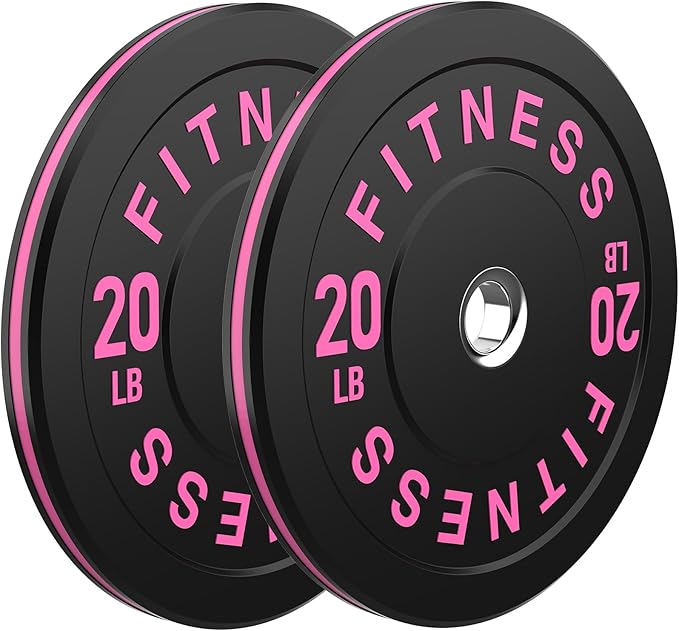 2 Inch Bumper Plates，10-500lbs，Barbell Rubber Olympic Weight Plates Set for Home Gym, Strength Training & Weight Lifting, Multiple Options Colors