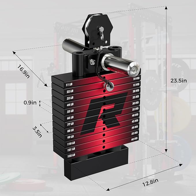 RitFit M1 & M1 Pro Smith Machine with Cable Crossover System, Multi-Function Squat Rack Power Cage for Home Gym, Power Rack and Packages