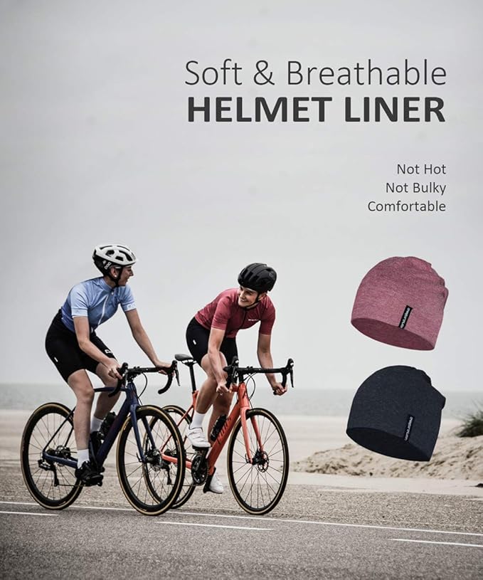 9" Multifunctional Lightweight Beanies Hats Snug Fitting, Running Skull Cap Helmet Liner Sleep Caps