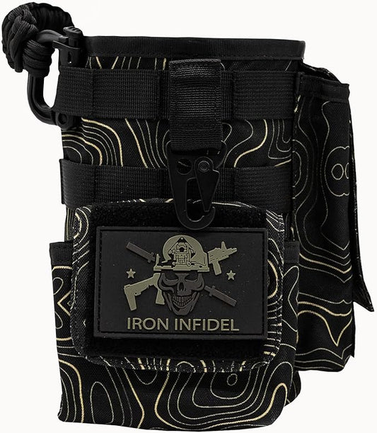 Iron InfideI Battle Bottle Sleeve - 64 oz and 32 oz Water Bottle Sleeve Only for Half Gallon 1L Steel Water Bottle | Rugged Cover with Molle for Versatile Design with Storage for Phone, Wallet & Keys