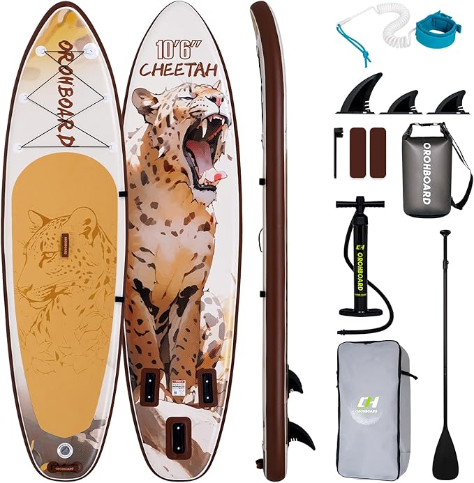 10’6/11’6 Inflatable Stand Up Paddle Board with Premium Paddleboards Accessories, Wide Stable Designed SUP Paddleboard for Adults & Youth.