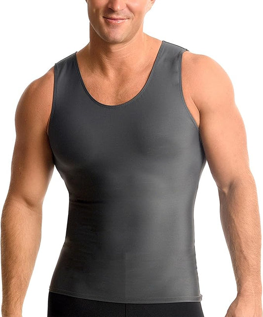 Insta Slim -Made in USA- Compression Tank-Top Shapewear for Men. Tummy Control Slimming Body-Shaper for Belly & Back Support