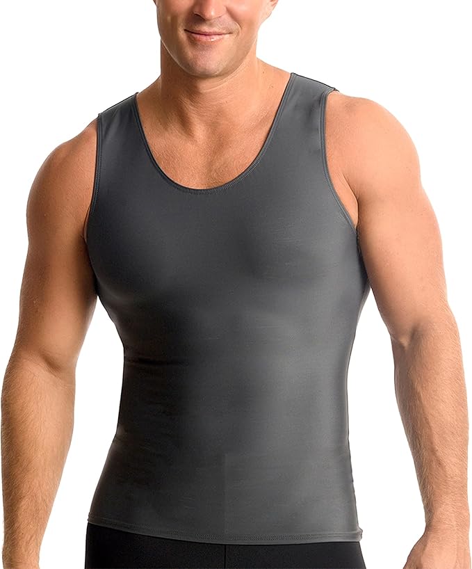 Insta Slim -Made in USA- Compression Tank-Top Shapewear for Men. Tummy Control Slimming Body-Shaper for Belly & Back Support
