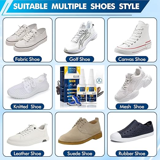 Shoe Glue,100g Super Glue for Shoe Heavy Duty, Clear Shoe Glue Sole Repair Kit, Waterproof Sneaker Glue for Rubber Soles, Boot, Leather, Heels, Tennis, Strong Boot Fix Glue, Insole Adhesive