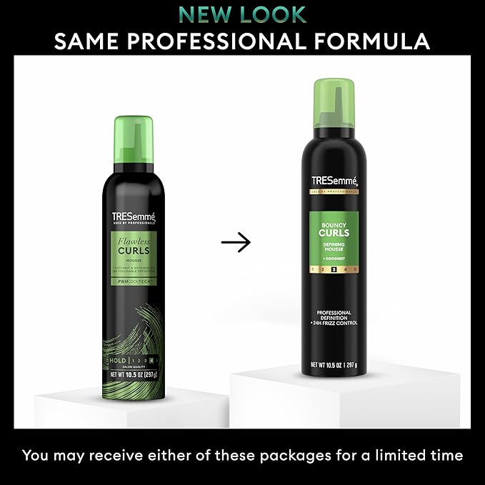 TRESemmé Flawless Curls Nourishing Mousse Pack of 6 With Coconut and Avocado Oil 10.5 oz