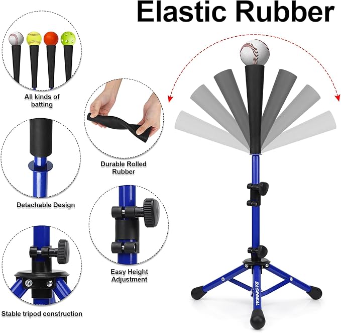 Baseball Tee for Kids,Batting Tee,Softball Tee,Youth Hitting Tee,Teeball Tee,Travel Tee,Easy Adjustable Height