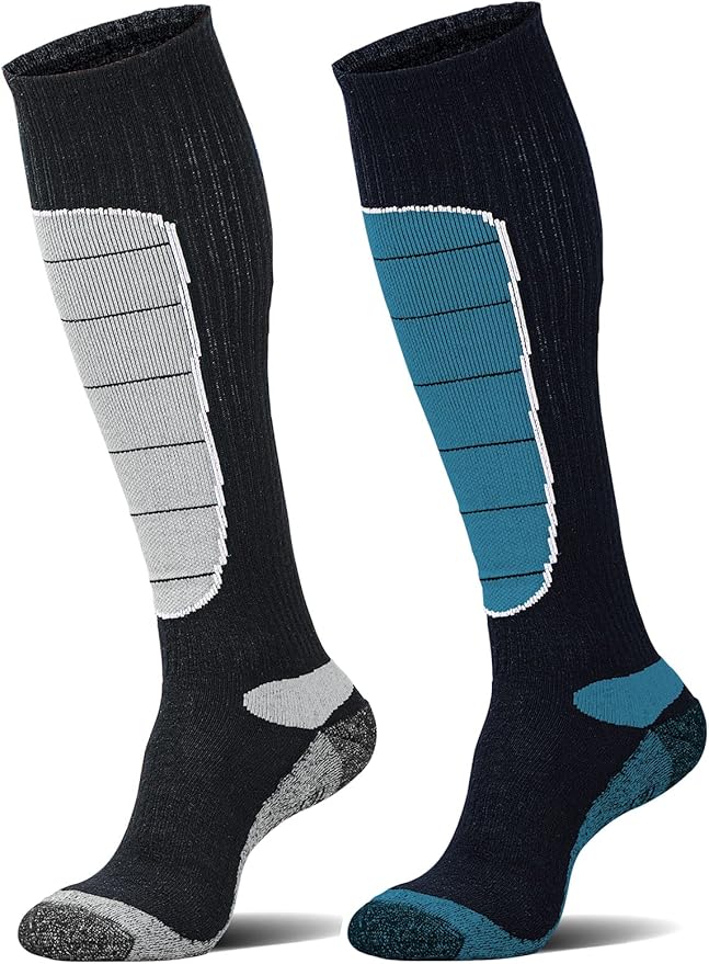 Hylaea Merino Wool Ski Socks, Cold Weather Socks for Snowboarding, Snow, Winter, Thermal Knee-high Warm Socks, Hunting