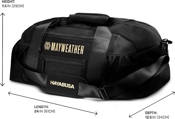 Hayabusa Mayweather Mesh Gym Bag - Black/Gold, 70L
