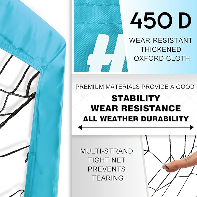 Kids Soccer Goal for Backyard, 6x4 9x5 FT Portable Soccer Nets Pop Up with Ball, Agility Ladder, Cones, Target & Carry Bag for Toddler Youth Outdoor Indoor Training Practice Sports Games Play