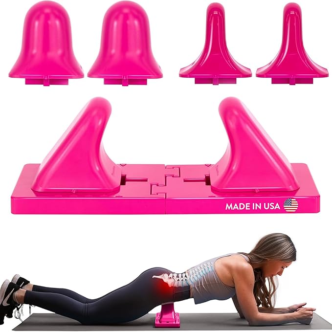 Thrival Deep Tissue Pro- Fully Adjustable Psoas, Back and Hip Flexor Muscle Release Tool for Deep Tissue, Trigger Point Massage (Pink) – Made in USA