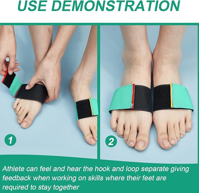 Shappy 2 Pairs Gymnastics Sticky Toes Tumbling Equipment, Cheer Coach Essentials, Back Handspring Helper for Stunt Coach, Athlete Adjustable Bands, Help Training Back Flip Tuck