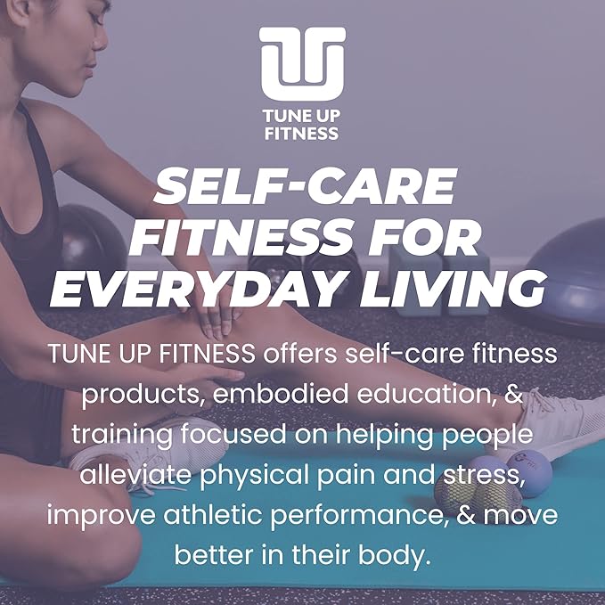 YOGA TUNE UP® Therapy Balls in Tote by Tune Up Fitness - Massage Balls for Trigger Point, Pressure Point & Myofascial Release - Use as Single or Peanut Ball for Pain Relief & Relaxation (Aqua Blue)