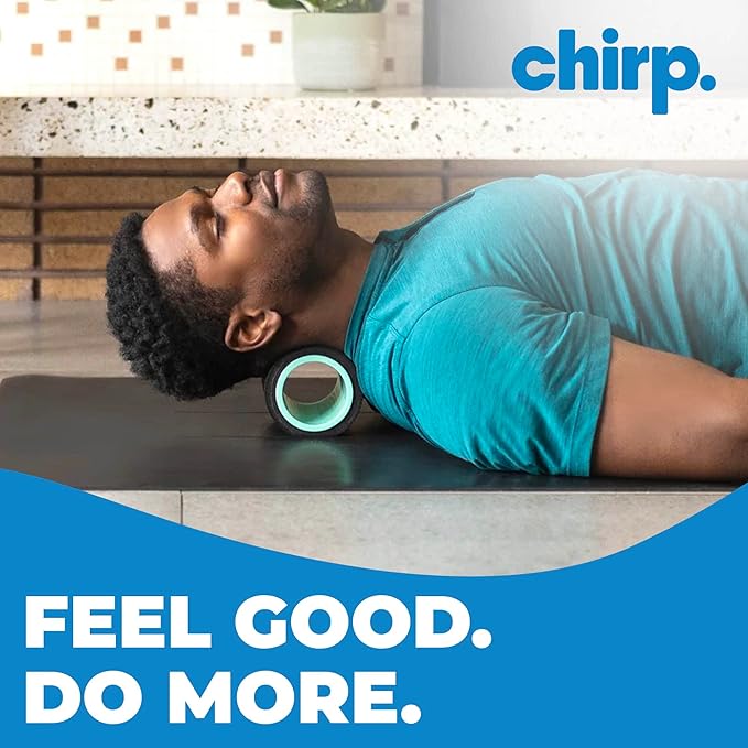 Chirp Wheel Foam Roller - Targeted Back & Neck Pain Relief, Muscle Massage, Trigger Point Therapy, High-Density Foam Tool for Physical Therapy, Stretching & Exercise, 500lbs Capacity, 4 Inch Mint