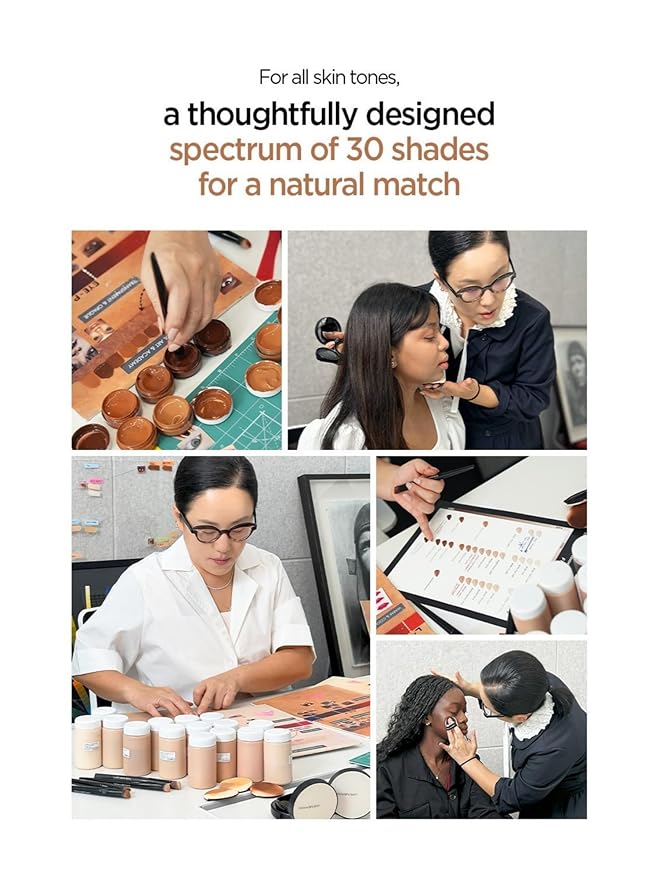 JUNG SAEM MOOL Essential Skin Nuder Cushion 21W Medium 0.49 Fl Oz, No Refill, Natural Radiant Finish Cushion Foundation with Buildable Coverage, Lightweight Texture, Korean Foundation Makeup