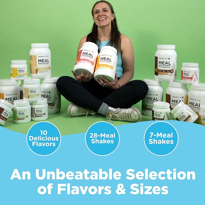 TransformHQ Meal Replacement Shake Powder 28 Servings (Vanilla) - Gluten Free, Non-GMO