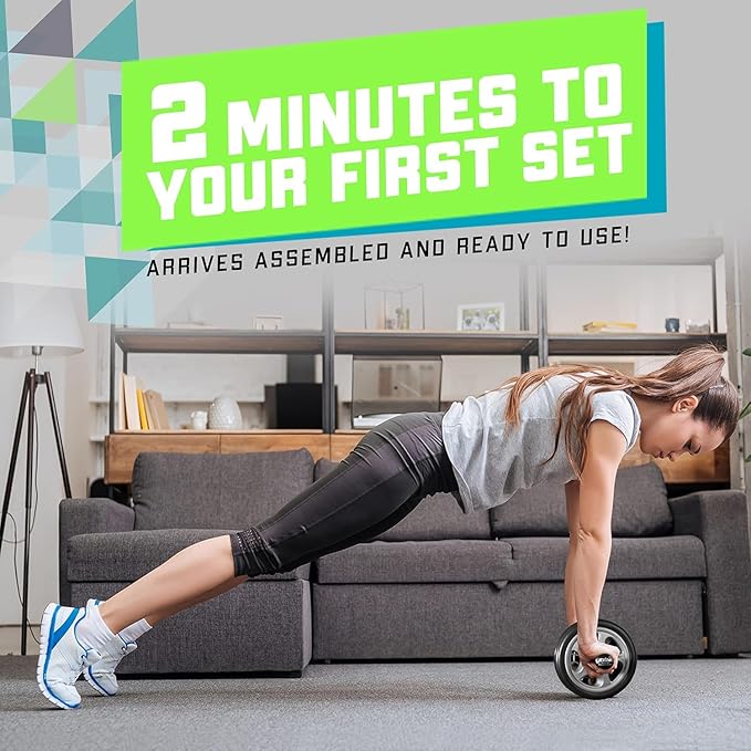 Ab Roller Wheel, Abs Workout Equipment for Abdominal & Core Strength Training, Strength Training Accessories for Abs, Exercise Wheel for Men Women