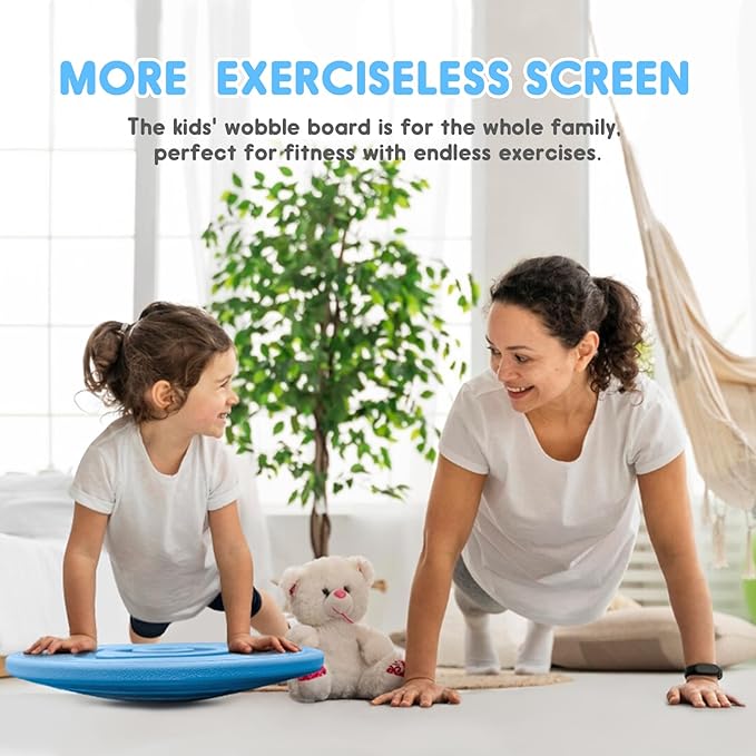 Balance Board for Kids with Maze - Plastic Wobble Board for Skiing Surfing Snowboard Training, Non-Slip Sensory Rocker Board for Toddlers 3-12, Core Strength Physical Therapy Equipment & Skateboard Balance Trainer