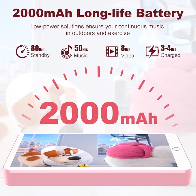 144GB MP3 Player with Bluetooth WiFi, Android 13 OS MP3 MP4 Player with 4" Touchscreen and Speaker, MP3 Music Players with Spotify, Audible, Amazon Music, Play Store (Pink)