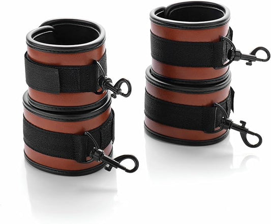 6pcs Black PU Adjustable Straps Sports Training Fitness Gear Home Yoga Set