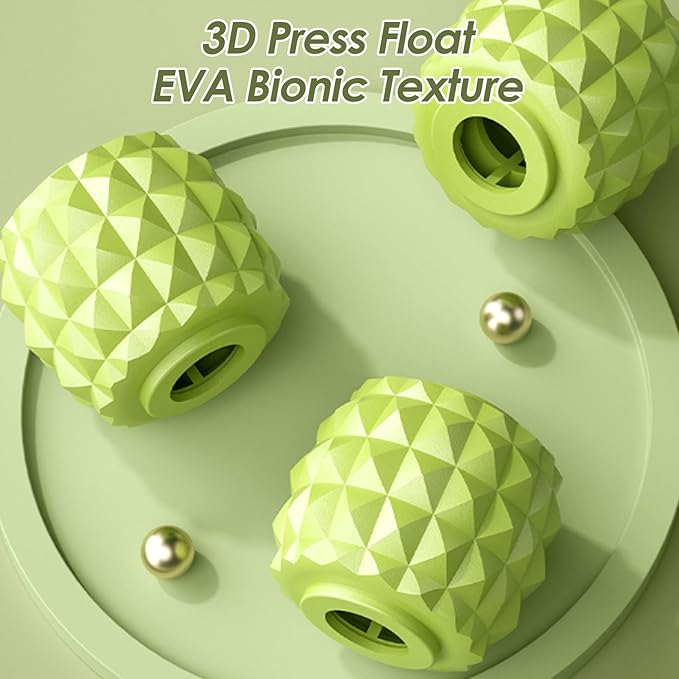 9 Wheels Muscle Roller, Leg Massager Muscle Relaxation Stretching Roller Foam Roller Deep Tissue Massager for Thigh Arms Leg Waist(Green)