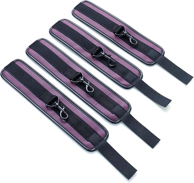 6pcs Black PU Adjustable Straps Sports Training Fitness Gear Home Yoga Set