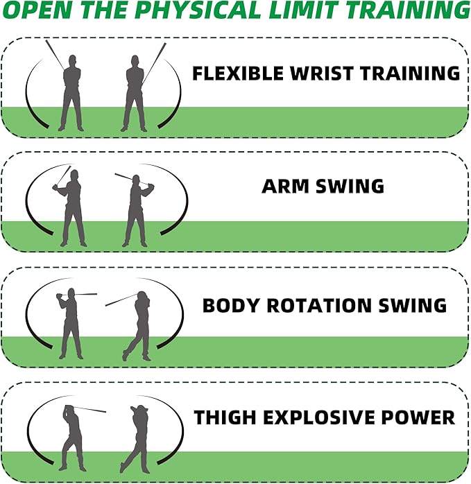 Golf Swing Trainer Pro Golf Bat Carbon Fiber Golf Swing Training Aid,Increase Club Head Speed,Golf Warm-Up Stick,Strength and Tempo Training Golf Accessories for Men Women