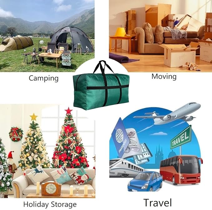 Extra Large Storage Duffle Bag for Travel, Big Foldable XL Duffle Bag for Traveling - Turquoise