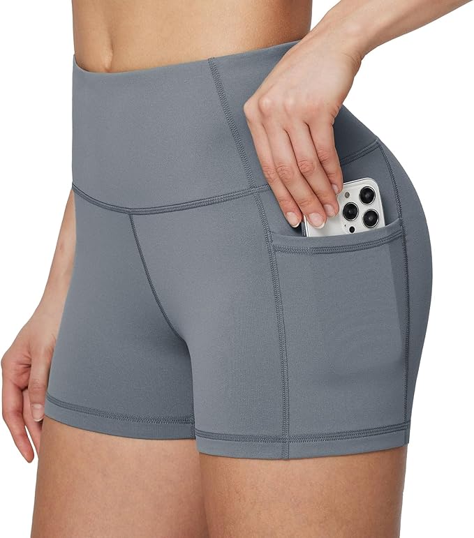 baleaf Women's 8"/ 5"/ 3" Biker Shorts High Waist Yoga Workout Gym Running Volleyball Spandex Shorts with Pockets