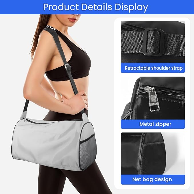 C&F BOGMOST Small Gym Bag for Women & Men,Small Lightweight Duffel Bag Carry On Bags Mini Duffel Travel Bag Waterproof Sports Bags for Workout/Sport/Travel, Yellow