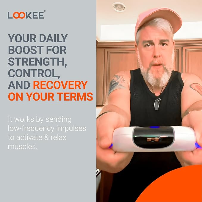 LOOKEE Arm Exerciser with 15 Levels | Arm Workout Equipment | Forearm & Hand Strengthener | Hand Strengthening Device for All Ages