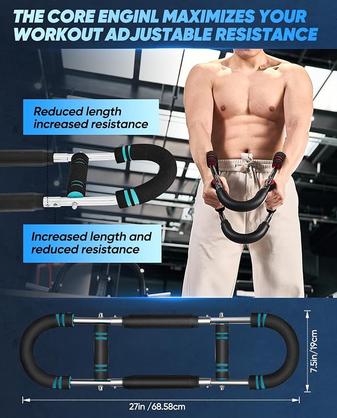 Saker Twister Arm Trainer,PowerTwist Arm Trainer,Home Workout Equipment,Upper Body Strength Training Machine,Detachable Design,Fitness Anywhere