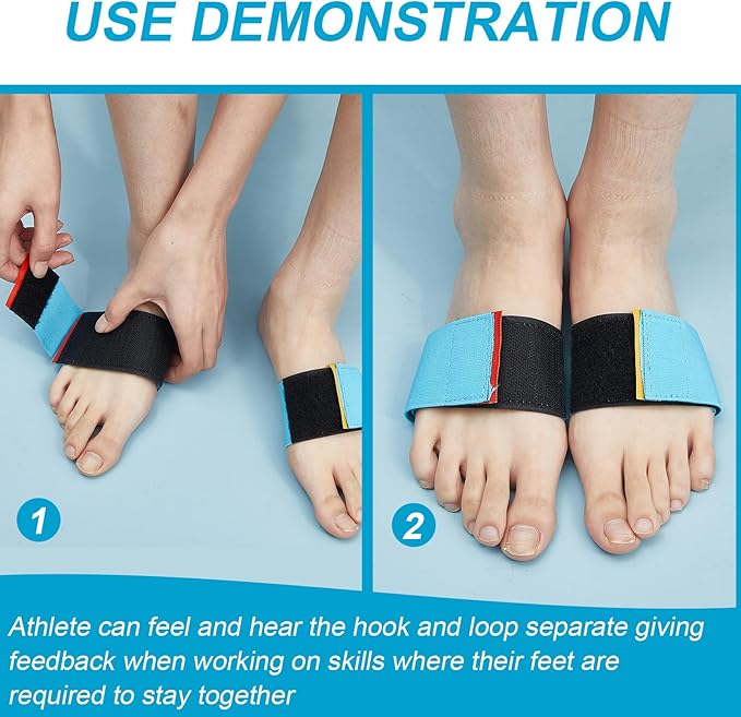 Shappy 2 Pairs Gymnastics Sticky Toes Tumbling Equipment, Cheer Coach Essentials, Back Handspring Helper for Stunt Coach, Athlete Adjustable Bands, Help Training Back Flip Tuck