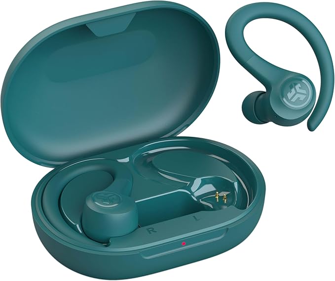 JLab Go Sport+ Wireless Workout Earbuds Featuring C3 Clear Calling, Secure Earhook Sport Design, 35+ Hour Bluetooth Playtime, and 3 EQ Sound Settings (Teal)