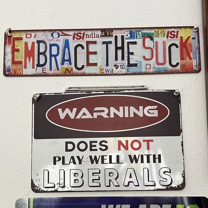 Vintage Expensive Wall Decor Street Signs Metal Tin Signs 16 x 4 Inches