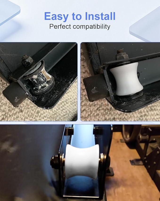 Total Trainer Rollers Wheels Set of 4 Fit for Models DLX DLX II DLX III Adv DLX Pilates Pilates Pro 2500 3000 4000 570 2000, White