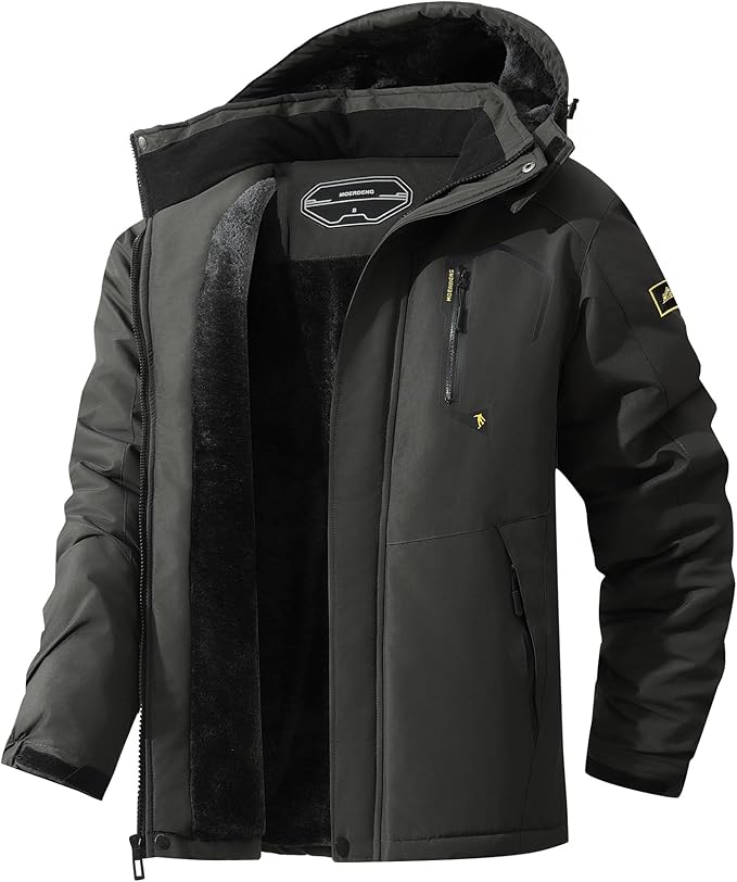 Men's Ski Jacket Warm Winter Snow Coat Waterproof Mountain Windbreaker Snowboarding Jacket Hooded for Hiking Traval
