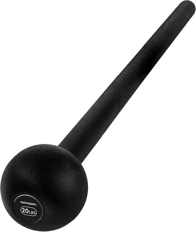 Retrospec Revolve Steel Macebell for Strength Training, Rehabilitation, Stretching, Conditioning and Rotational Training - 5, 7, 10, 15, 20, 30lb Options for Women & Men