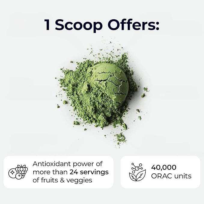 Paradise Herbs ORAC Energy Greens, Apple Superfood Powder, Over 40,000 ORAC Antioxidants, Organic Greens, Berries, Mushrooms & Probiotics, Non-GMO, Gluten-Free, 25 Servings