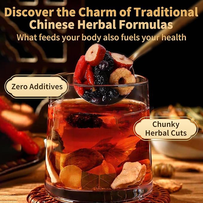 Fangkic Kidney Tea Formula Ginseng Six Treasure, (240g/1Box) Ginseng Five Treasure Aid Root Men's Kidney Cleanse Detox Tea, 7 Precious Organic Ingredient Formula, Chinese Herbal
