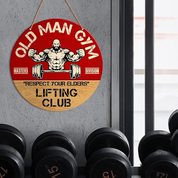 HSNBT Gym Signs Wall Decor, Home Gym Motivational Wall Decor Weightlifting Gym Hanging Signs Decorations for Fitness Workout Room Gift for Man Gym Enthusiast, Lifting Club